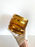 Imperial Glass Co. Ice Bucket, Imperial Glass Co. Barrel Ice Bucket, Mid Century 22k Gold Ice Bucket - Southern Vintage Wares