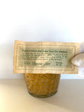 Mid Century Gold Ice Bucket by West Virginia Glass Co. (with original authenticity card)