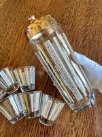 Art Deco Cocktail Shaker Set, Art Deco Glassware Set