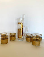 Culver Burlap Basketweave Glassware Set (New Old Stock), in 1960s Marshall Field & Co. Box