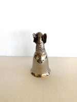 SouthernVintageWares>>>Elephant Stirrup Cup, Vintage Stirrup Cup 1970s, Italy
