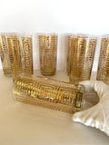 Culver "Golden Key" Glasses (8), Culver Gold Glassware