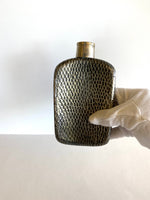 SouthernVintageWares>>>Early 1900s Flask, Collaspible Shot Glass Cap, MONOGRAMMED T.F.D.