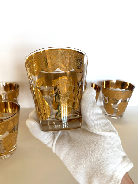 Set of 8 Vintage Highball Glasses by Culver in the Florentine