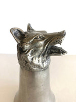 SouthernVintageWares>>>Vintage Pewter Wolf Stirrup Goblet