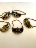 Vintage Brass Tags (Brandy, Vodka, Rum, Gin, Sherry)