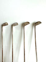 Vintage Golf Club Swizzle Sticks (6) , Silver-Plated Golf Swizzle Sticks