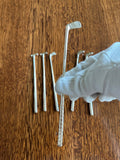 Vintage Golf Club Swizzle Sticks (6) , Silver-Plated Golf Swizzle Sticks