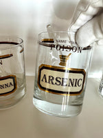 Cera "Poison" Rocks Glasses (4), Poison Glasses w/ Stirrers
