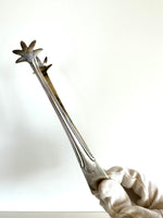 Art Deco Claw Tongs, Vintage Silver-Plated Claw Tongs