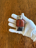 Vintage Small Flask (Glass, Leather, Chrome), Vintage Miniature Flask